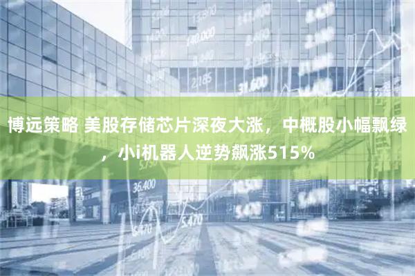 博远策略 美股存储芯片深夜大涨，中概股小幅飘绿，小i机器人逆势飙涨515%